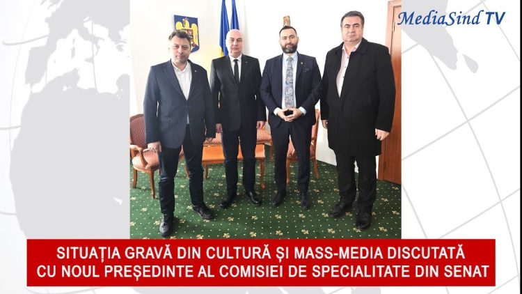 Situația gravă din Cultură și Mass-Media discutată cu noul Președinte al Comisiei de specialitate din Senat